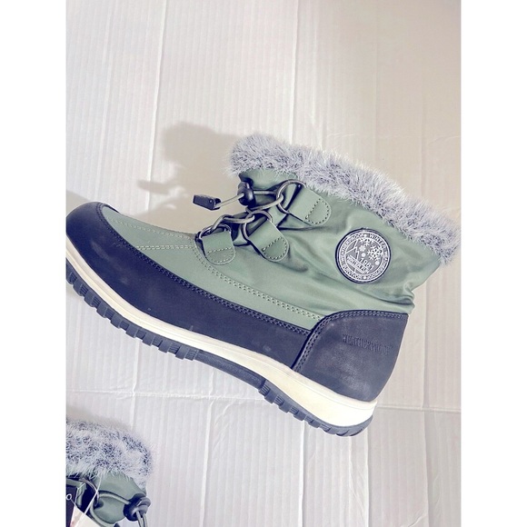 Weatherproof Green Black Faux Fur Snow Boots Women’s Size 9 – Waterproof Winter - Picture 2 of 9